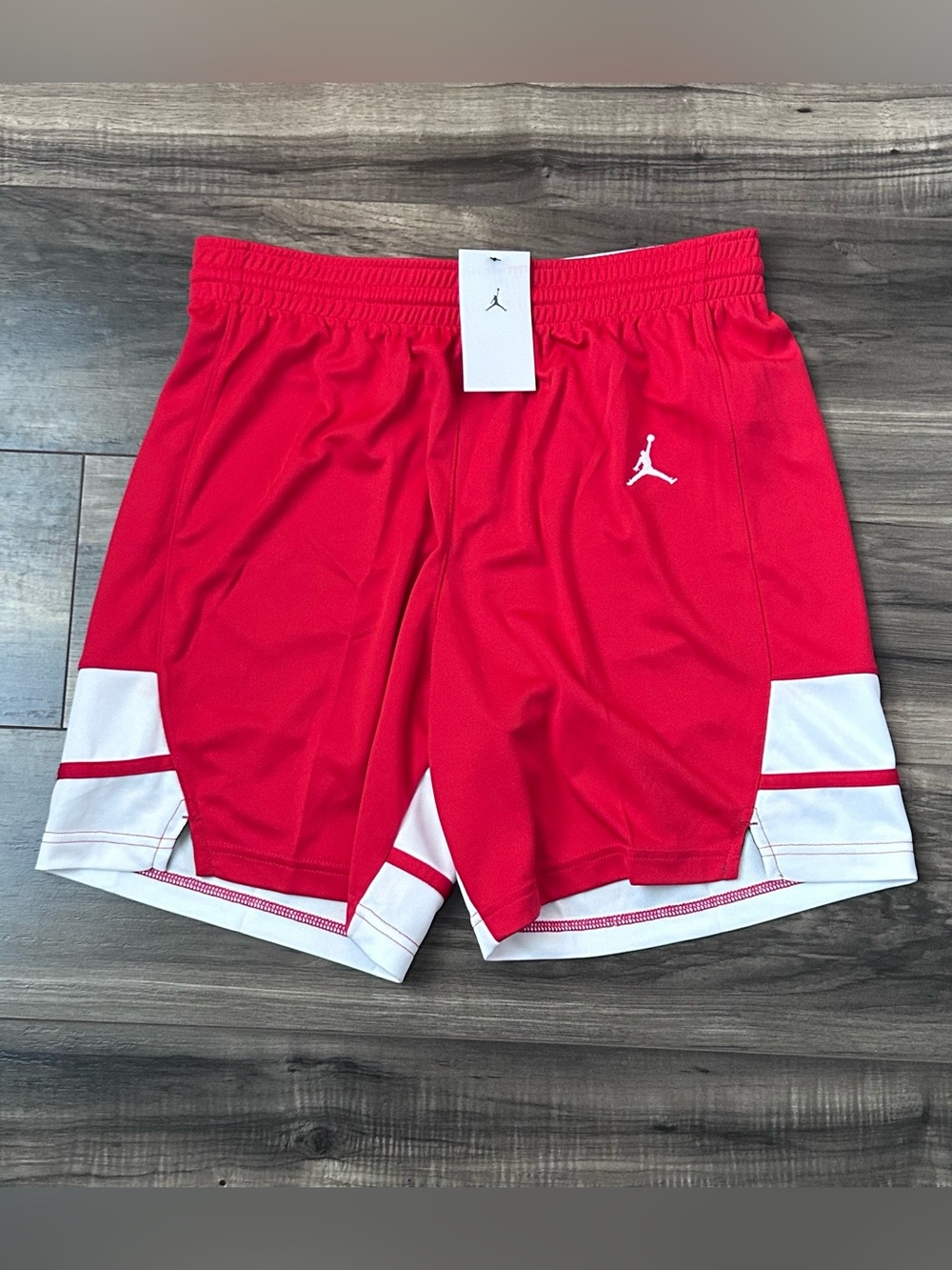 Jordan Stock Overtime Basketball Game Short Men's Large Red White FQ5375-657 New